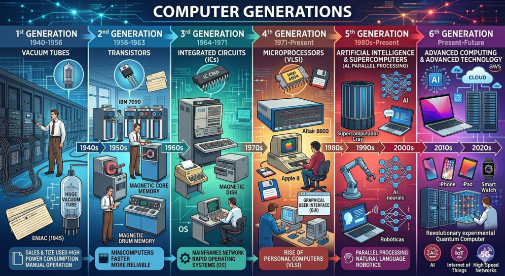 Linha do tempo das gerações dos computadores
